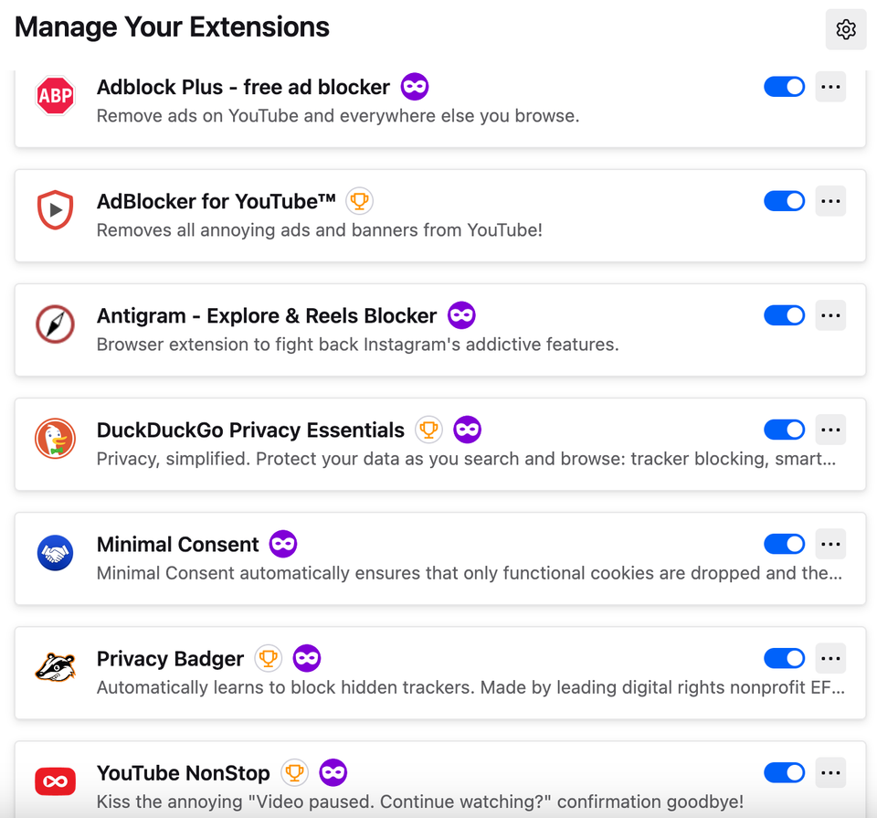 3.5 Browser extensions that I sometimes use